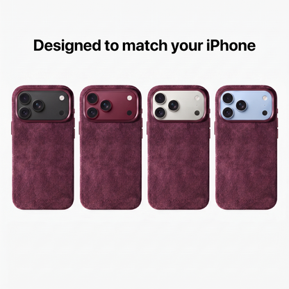 Wine Red Alcantara cases designed to match every iPhone 18 colour #iPhone model:_iPhone 18 Pro|iPhone 18 Pro Max