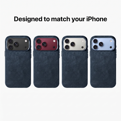 Navy Blue Alcantara cases designed to match every iPhone 18 colour #iPhone model:_iPhone 18 Pro|iPhone 18 Pro Max