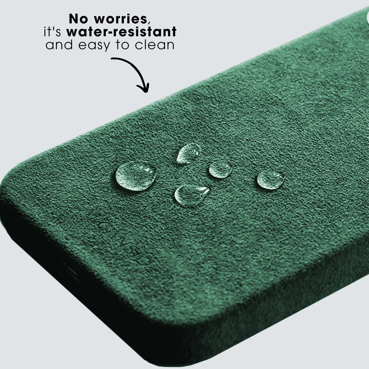 iPhone 12 & 12 Pro - Alcantara Case - Midnight Green - Alcanside