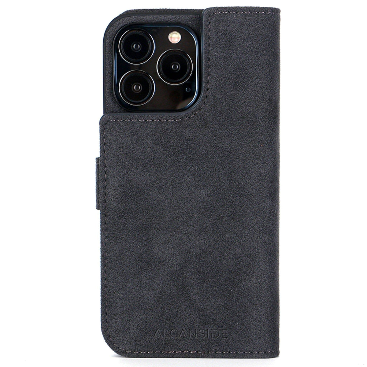 iPhone 14 Pro - Wallet Alcantara Case - Space Grey - Alcanside