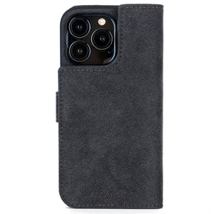 iPhone 14 Pro - Wallet Alcantara Case - Space Grey - Alcanside