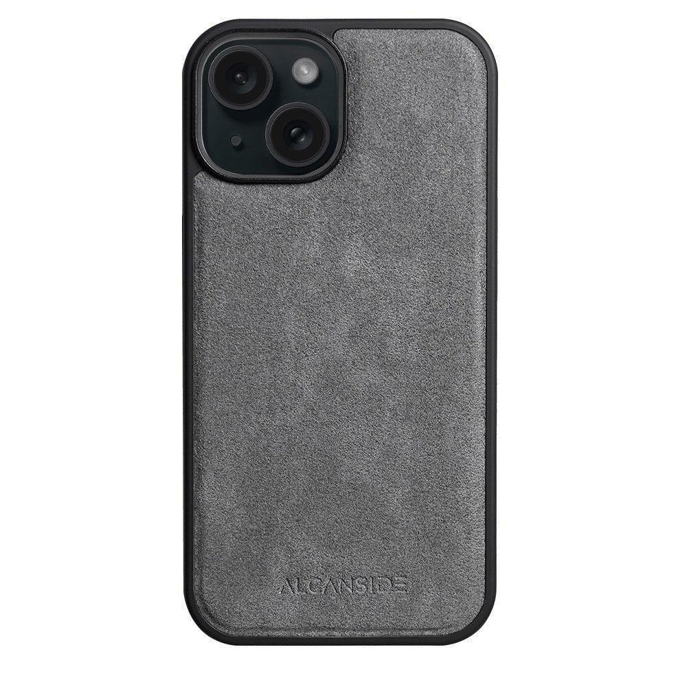 iPhone 15 Plus - Alcantara Back Cover - Nardo Gray - Alcanside