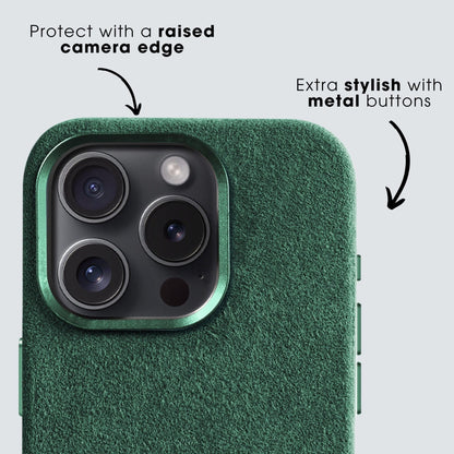 iPhone 15 Pro - Alcantara Case - Midnight Green - Alcanside