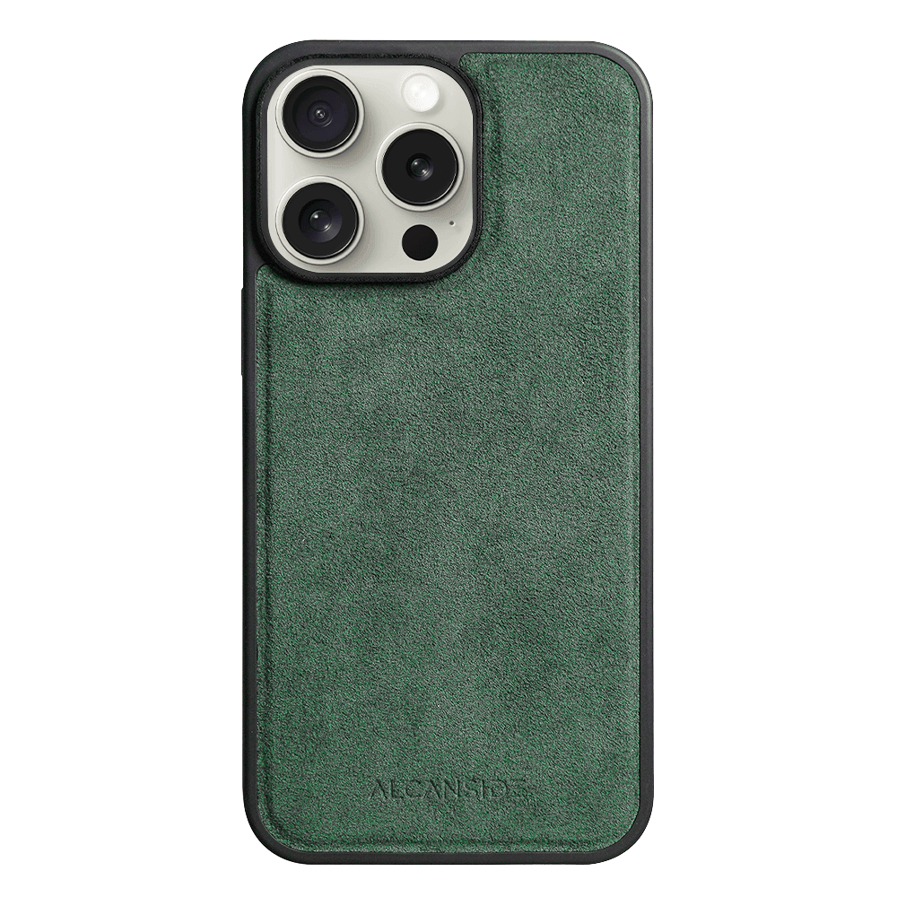 iPhone 15 Pro Max - Alcantara Back Cover - Midnight Green - Alcanside