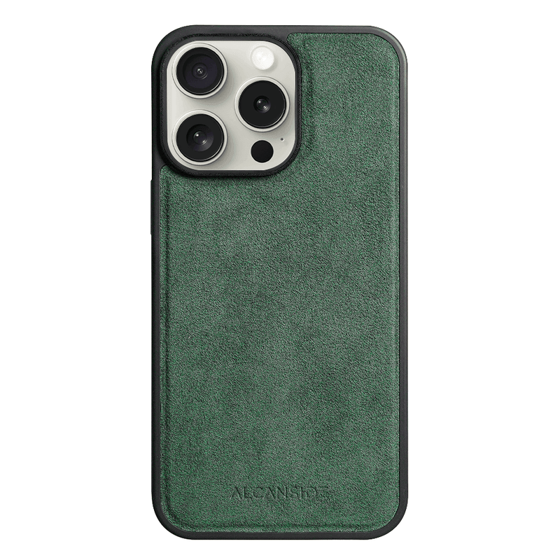 iPhone 15 Pro Max - Alcantara Back Cover - Midnight Green - Alcanside