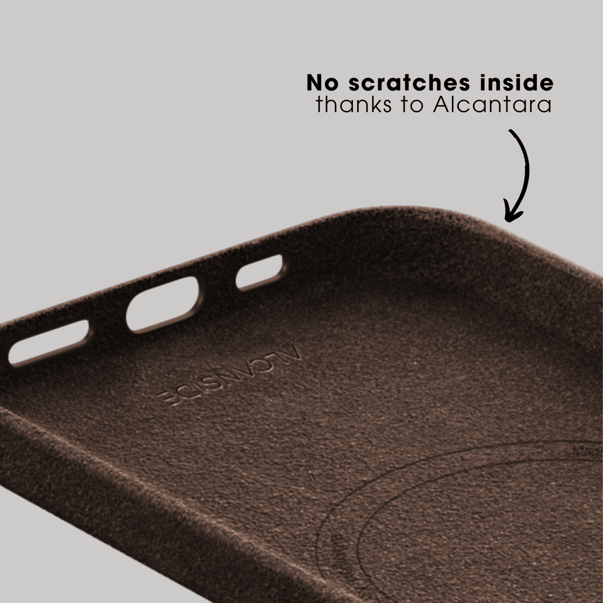 iPhone 15 Pro Max - Alcantara Case - Chocolate Brown - Alcanside