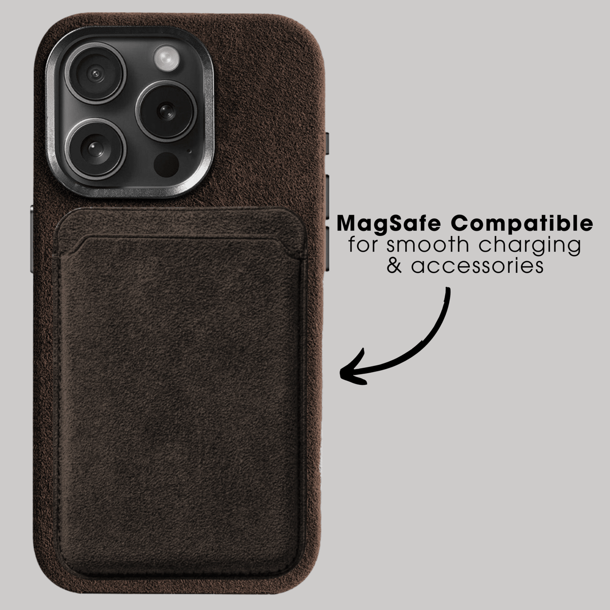 iPhone 15 Pro Max - Alcantara Case - Chocolate Brown - Alcanside