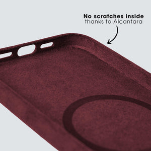 iPhone 15 Pro Max - Alcantara Case - Wine Red - Alcanside