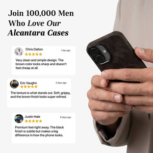 iPhone 16 - Alcantara Case - Chocolate Brown - Alcanside
