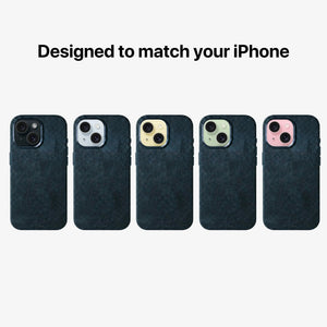 iPhone 16 - Alcantara Case - Navy Blue - Alcanside