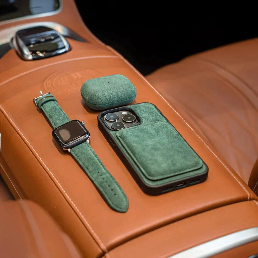 iPhone 16 Plus - Alcantara Back Cover - Midnight Green - Alcanside