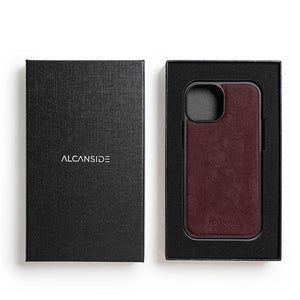 iPhone 16 Plus - Alcantara Back Cover - Wine Red - Alcanside