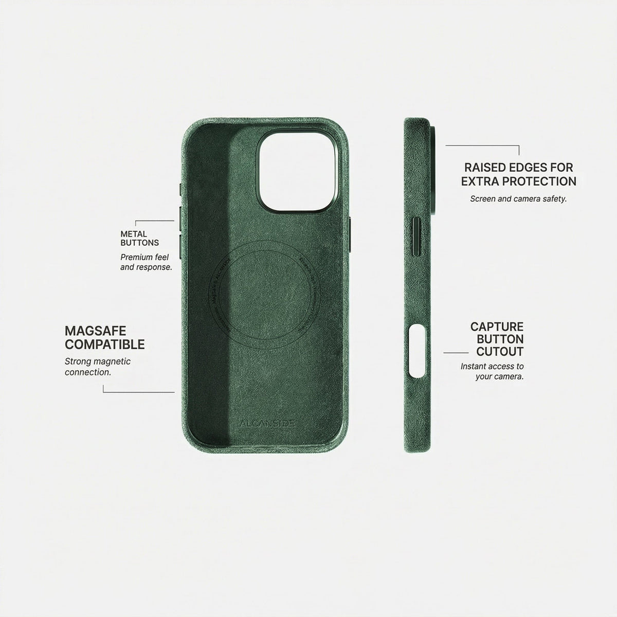 iPhone 16 Pro - Alcantara Case - Midnight Green - Alcanside