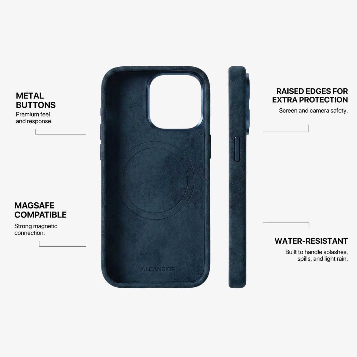 iPhone 16 Pro - Alcantara Case - Navy Blue - Alcanside