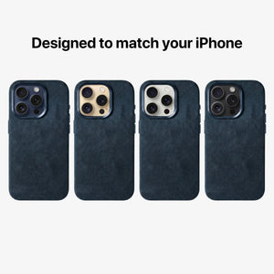 iPhone 16 Pro - Alcantara Case - Navy Blue - Alcanside