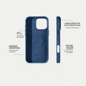 iPhone 16 Pro - Alcantara Case - Ocean blue - Alcanside