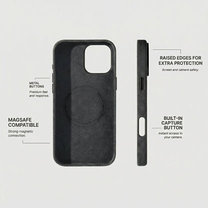 iPhone 16 Pro - Alcantara Case - Space Grey - Alcanside