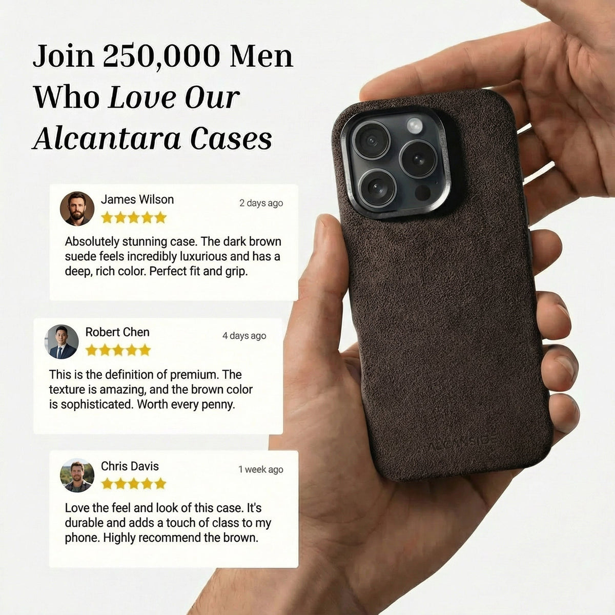 iPhone 16 Pro Max - Alcantara Case - Chocolate Brown - Alcanside