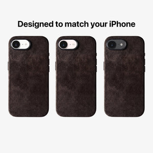 iPhone 16e - Alcantara Case - Chocolate Brown - Alcanside