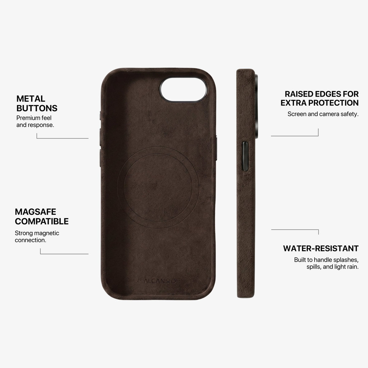 iPhone 16e - Alcantara Case - Chocolate Brown - Alcanside