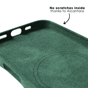 iPhone 16e - Alcantara Case - Midnight Green - Alcanside
