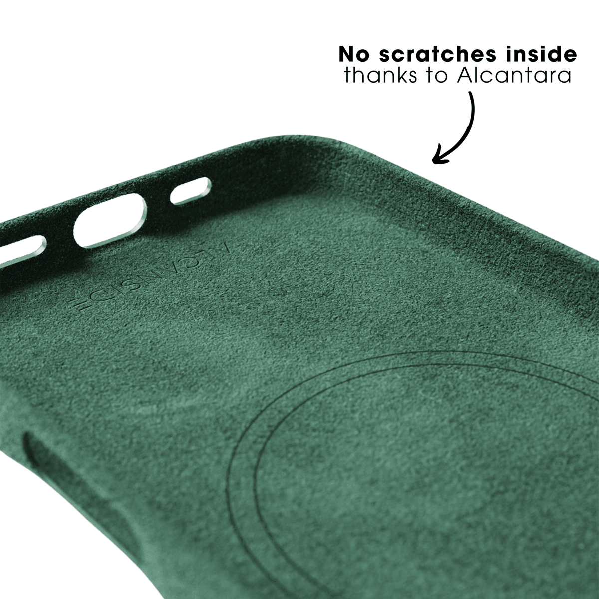 iPhone 16e - Alcantara Case - Midnight Green - Alcanside #iPhone model:_iPhone 17e