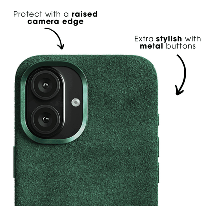 iPhone 16e - Alcantara Case - Midnight Green - Alcanside