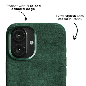 iPhone 16e - Alcantara Case - Midnight Green - Alcanside