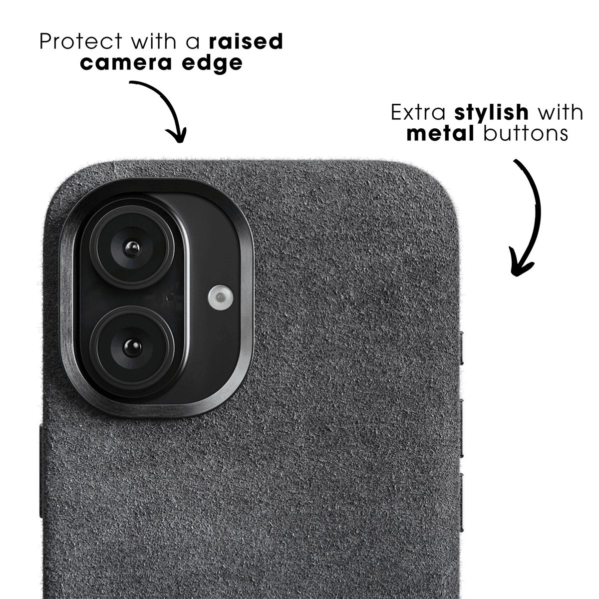 iPhone 16e - Alcantara Case - Nardo Gray - Alcanside