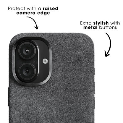 iPhone 16e - Alcantara Case - Nardo Gray - Alcanside