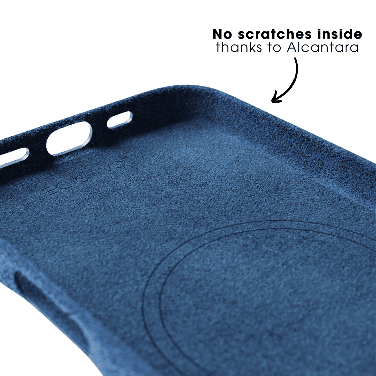 iPhone 16e - Alcantara Case - Ocean blue - Alcanside