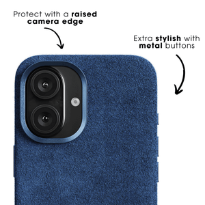iPhone 16e - Alcantara Case - Ocean blue - Alcanside