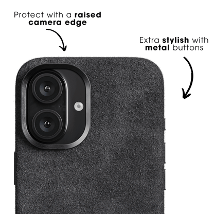 iPhone 16e - Alcantara Case - Space Grey - Alcanside
