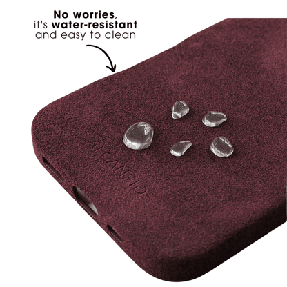 iPhone 16e - Alcantara Case - Wine Red - Alcanside #iPhone model:_iPhone 17e