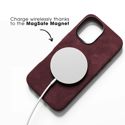 iPhone 16e - Alcantara Case - Wine Red - Alcanside #iPhone model:_iPhone 17e