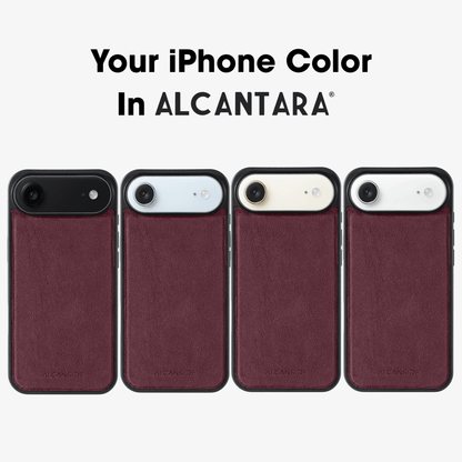 iPhone 17 Air - Alcantara Back Cover - Wine Red - Alcanside