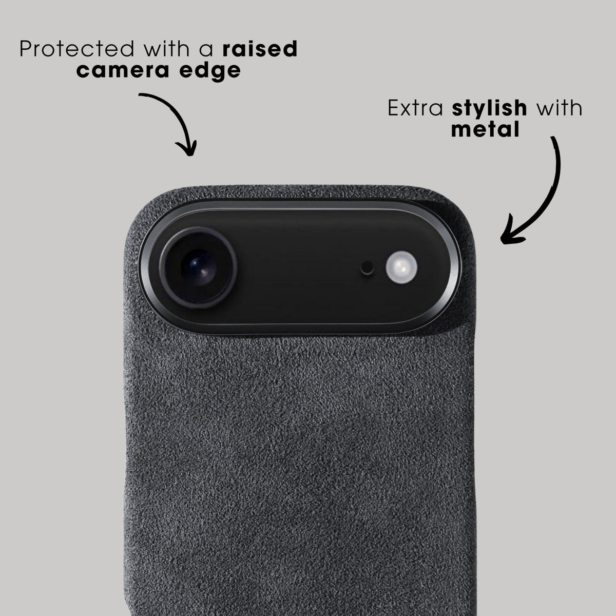 iPhone 17 Air - Alcantara Case - Space Grey - Alcanside #iPhone model:_iPhone 17 Air