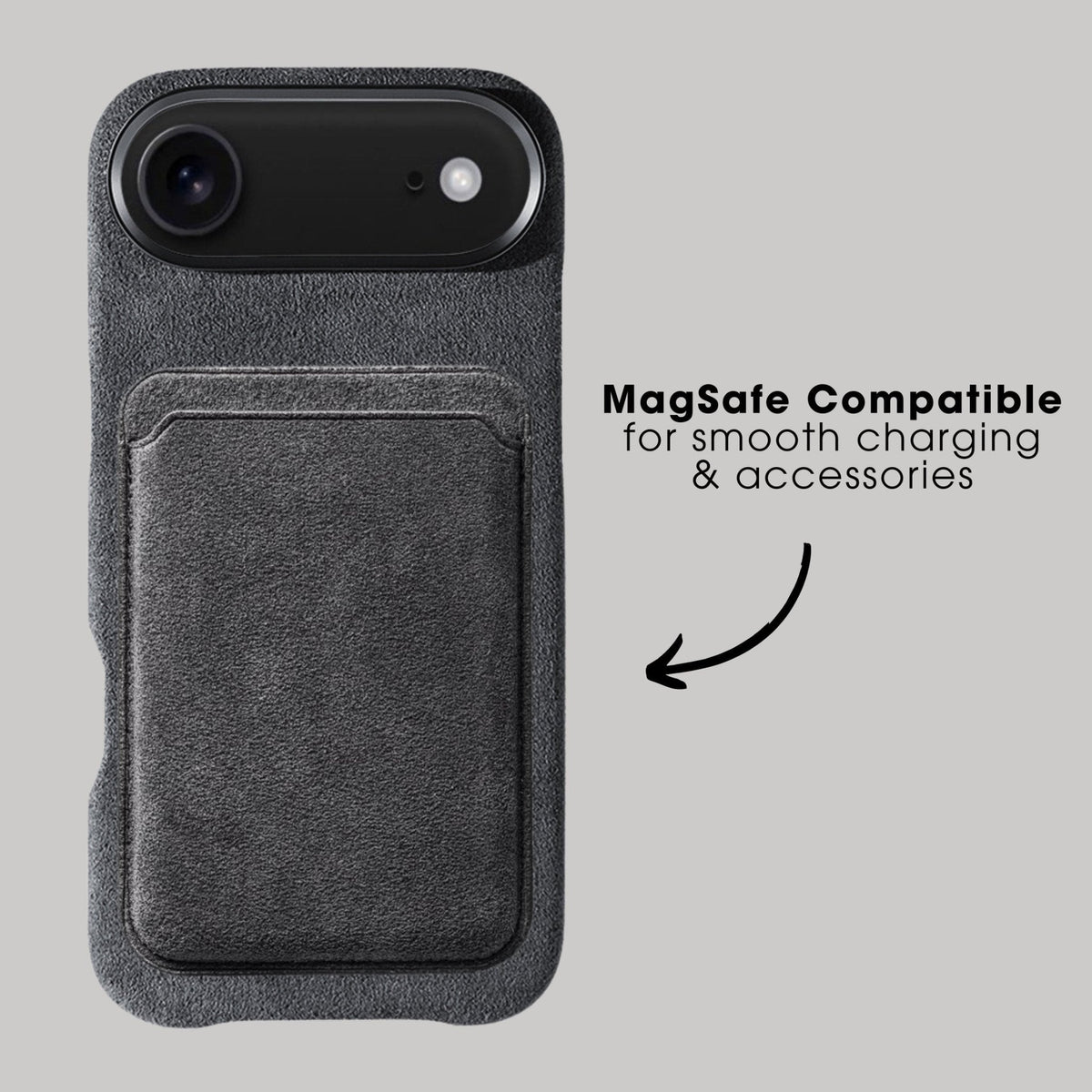 iPhone 17 Air - Alcantara Case - Space Grey - Alcanside #iPhone model:_iPhone 17 Air