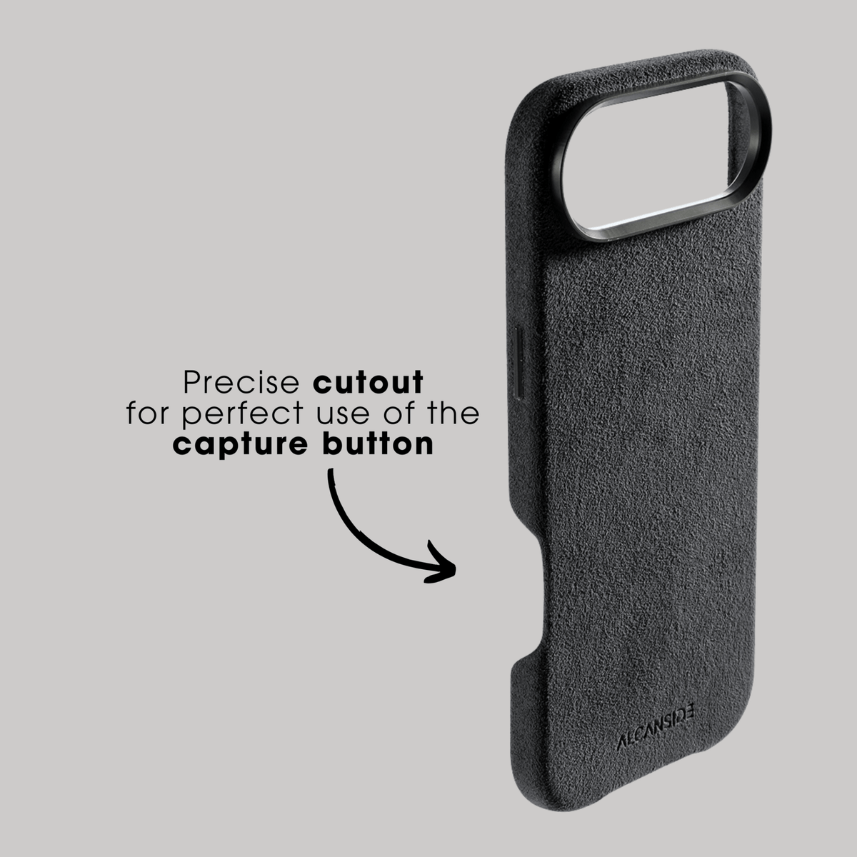 iPhone 17 Air - Alcantara Case - Space Grey - Alcanside #iPhone model:_iPhone 17 Air
