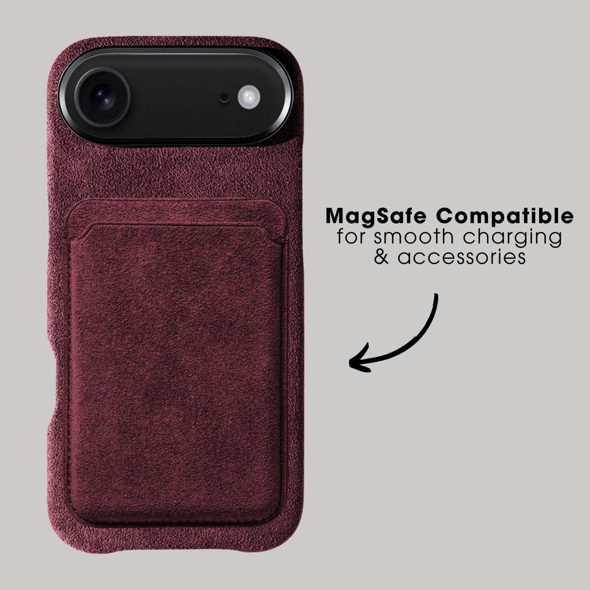 iPhone 17 Air - Alcantara Case - Wine Red - Alcanside #iPhone model:_iPhone 17 Air