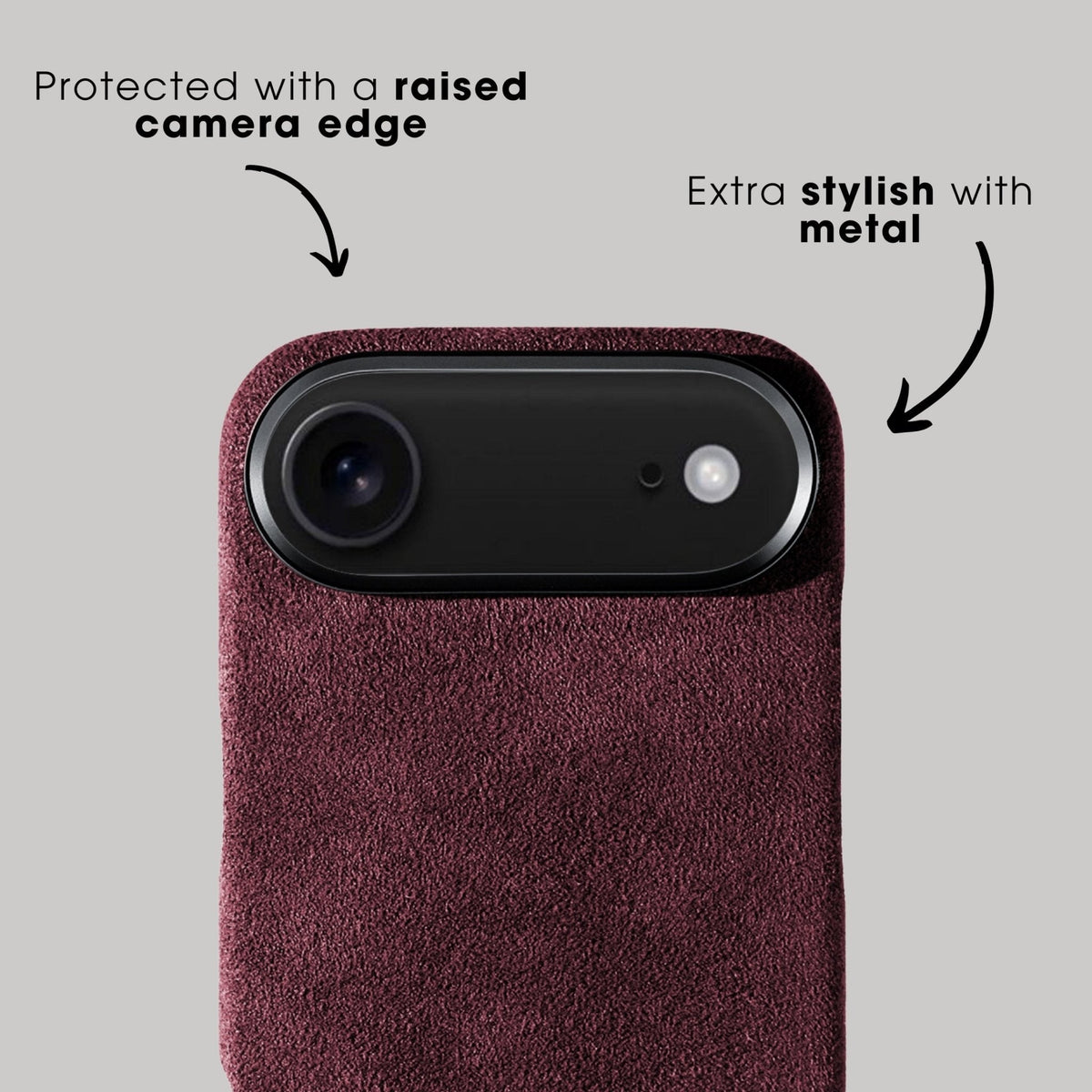 iPhone 17 Air - Alcantara Case - Wine Red - Alcanside #iPhone model:_iPhone 17 Air