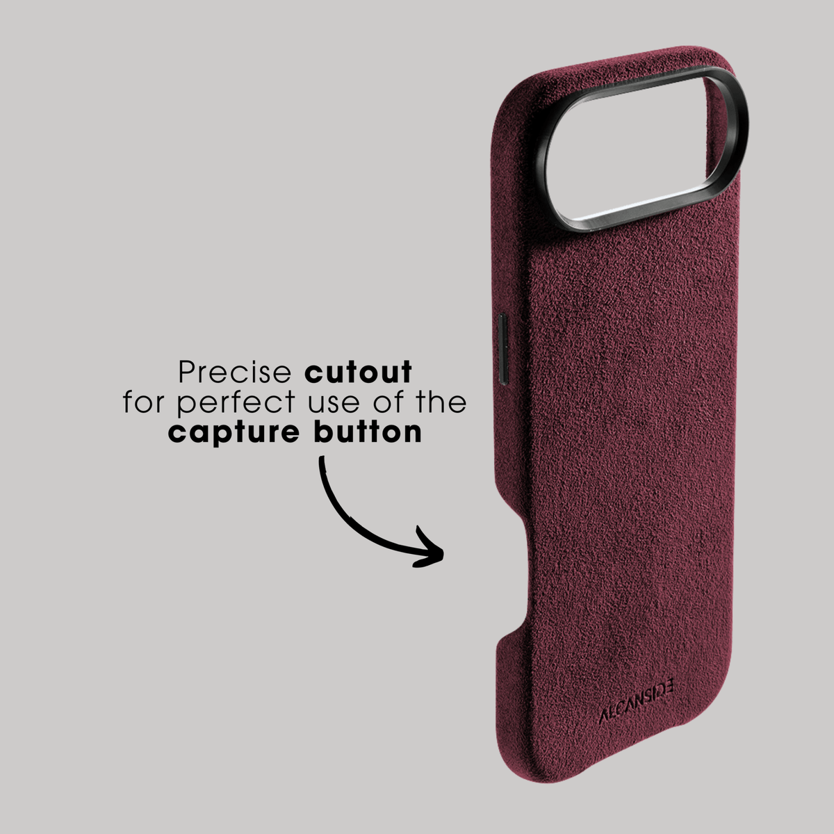 iPhone 17 Air - Alcantara Case - Wine Red - Alcanside #iPhone model:_iPhone 17 Air