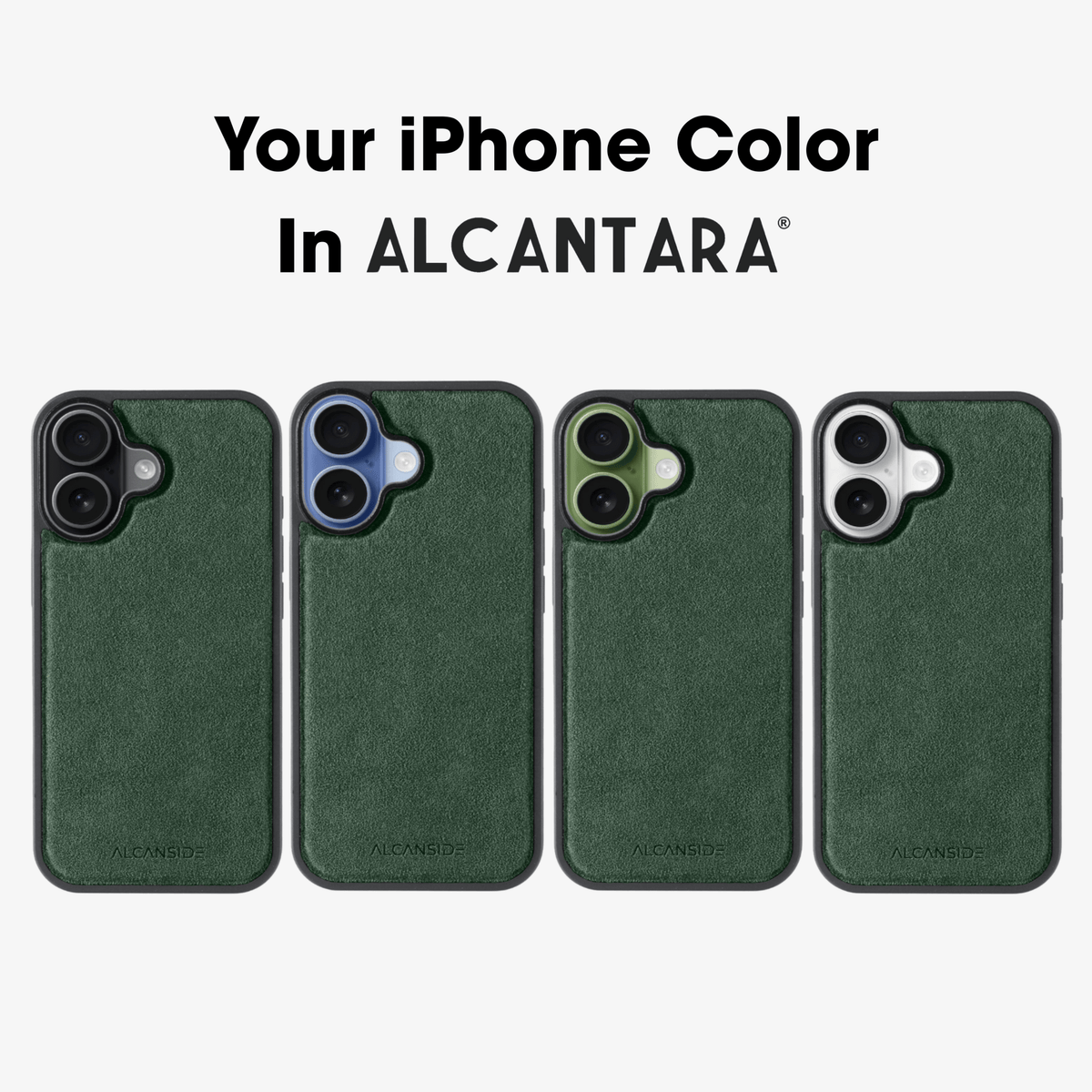 iPhone 17 - Alcantara Back Cover - Midnight Green - Alcanside