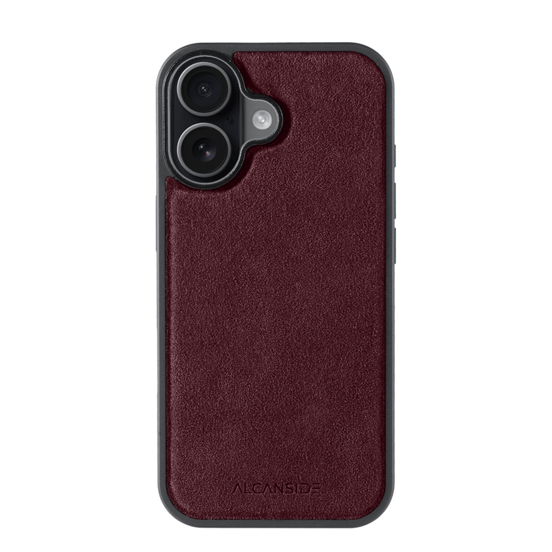 iPhone 17 - Alcantara Back Cover - Wine Red - Alcanside