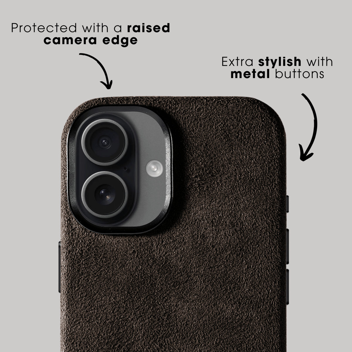 iPhone 17 - Alcantara Case - Chocolate Brown - Alcanside #iPhone model:_iPhone 17