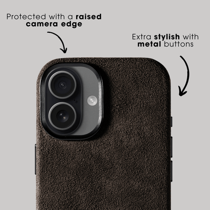iPhone 17 - Alcantara Case - Chocolate Brown - Alcanside #iPhone model:_iPhone 17