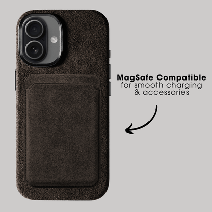 iPhone 17 - Alcantara Case - Chocolate Brown - Alcanside #iPhone model:_iPhone 17