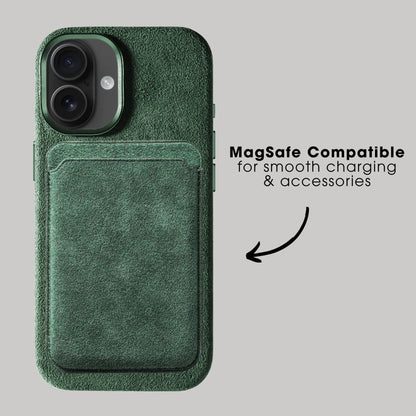 iPhone 17 - Alcantara Case - Midnight Green - Alcanside #iPhone model:_iPhone 17