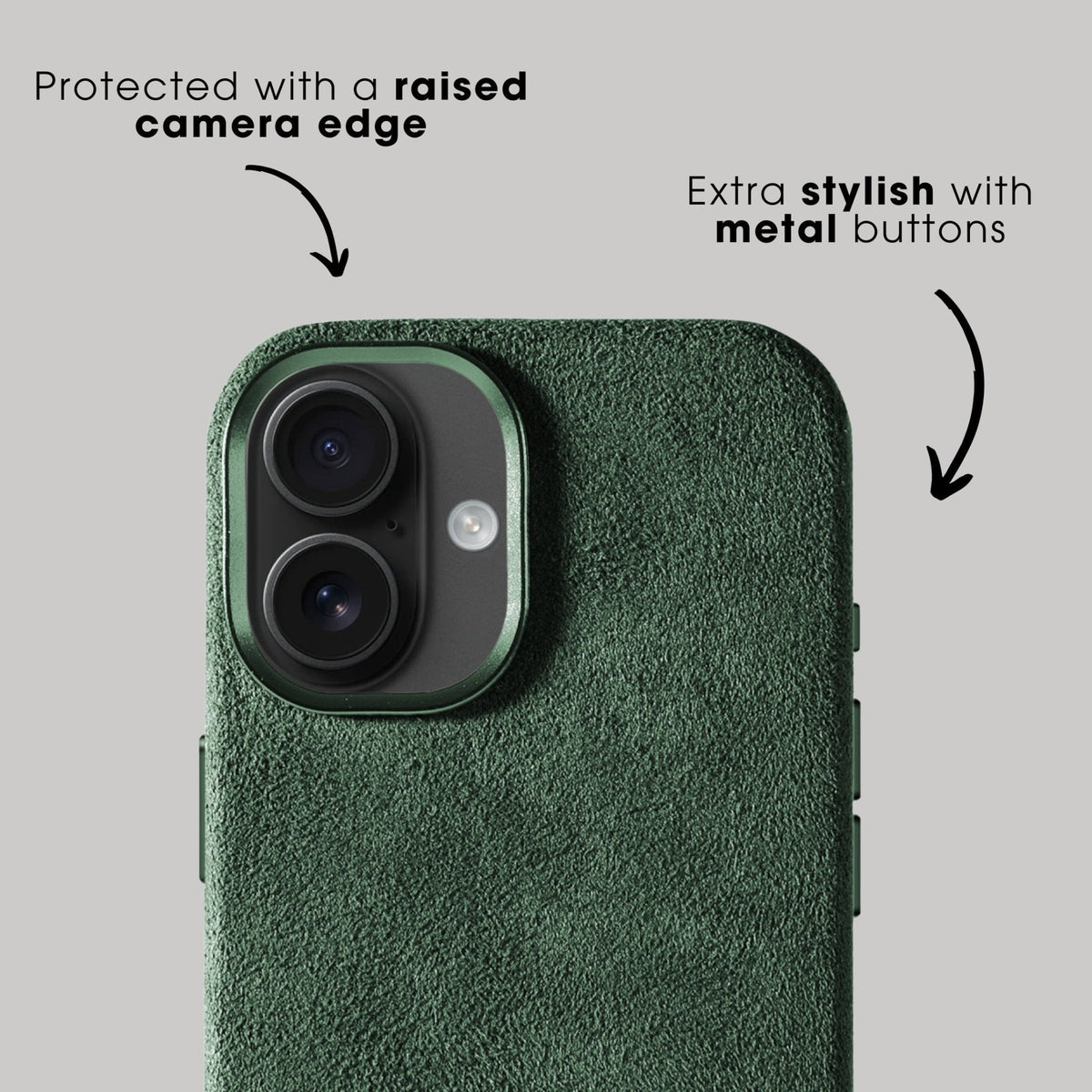 iPhone 17 - Alcantara Case - Midnight Green - Alcanside #iPhone model:_iPhone 17