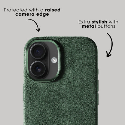 iPhone 17 - Alcantara Case - Midnight Green - Alcanside #iPhone model:_iPhone 17